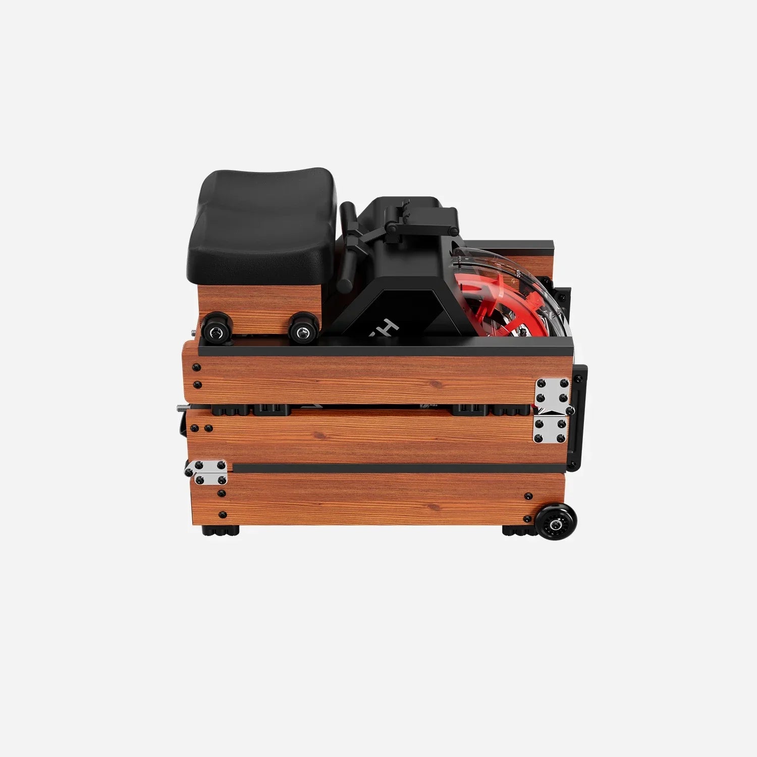 KingSmith Water Rowing Machine WR20,  With Tri-Fold Patent, Water Resistance. Walnut color
