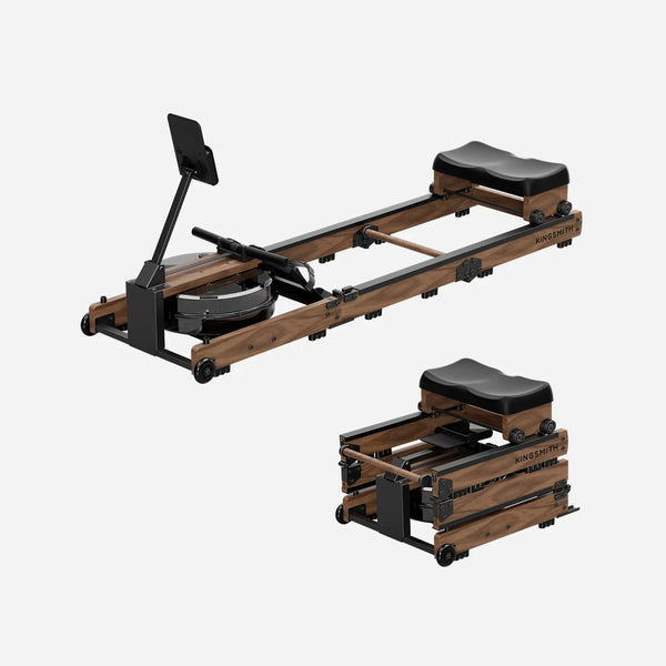 Kingsmith Water Rowing Machine WR3L,With Tri-Fold Patent,Water Resistance. Red Oak Color