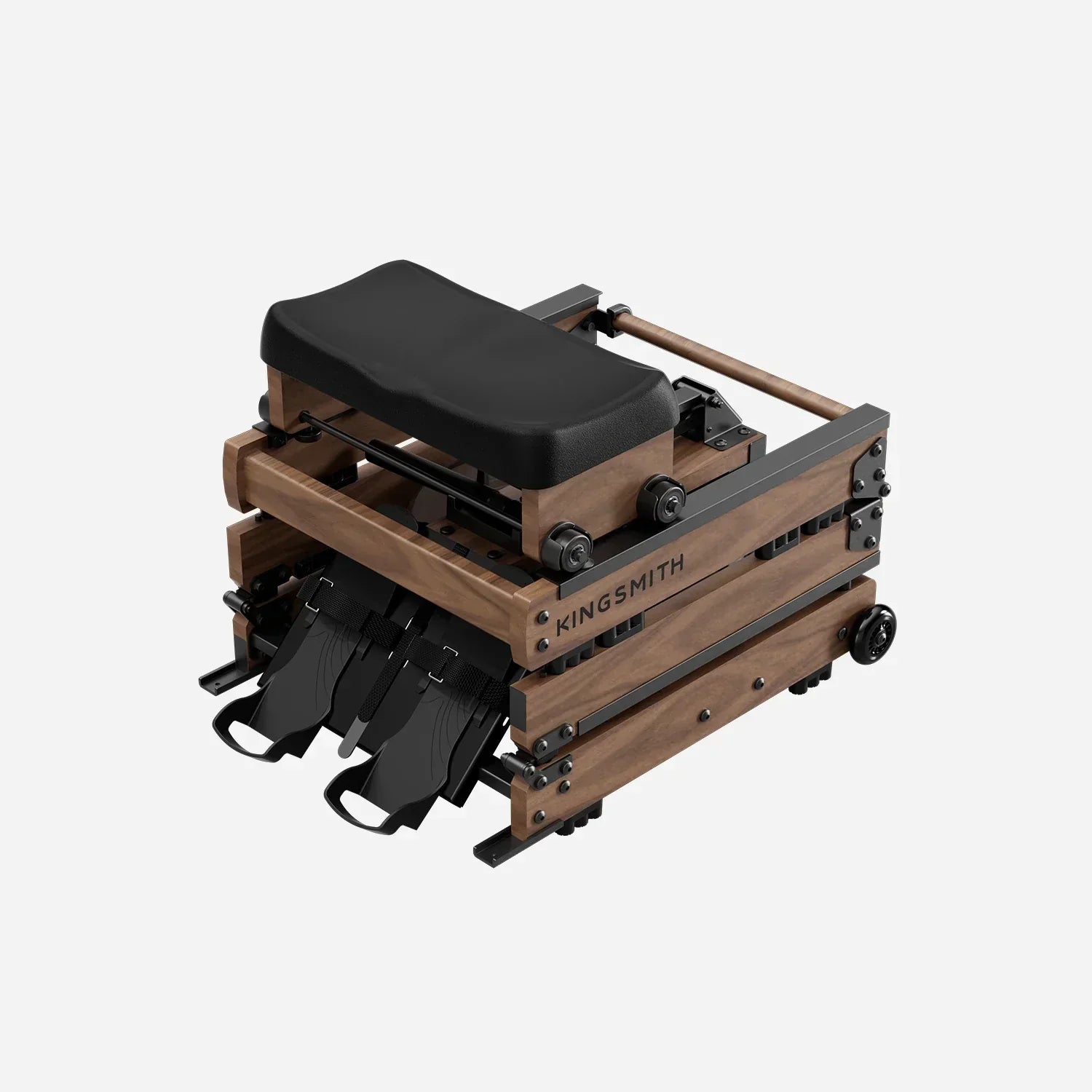 Kingsmith Water Rowing Machine WR3L,With Tri-Fold Patent,Water Resistance. Red Oak Color