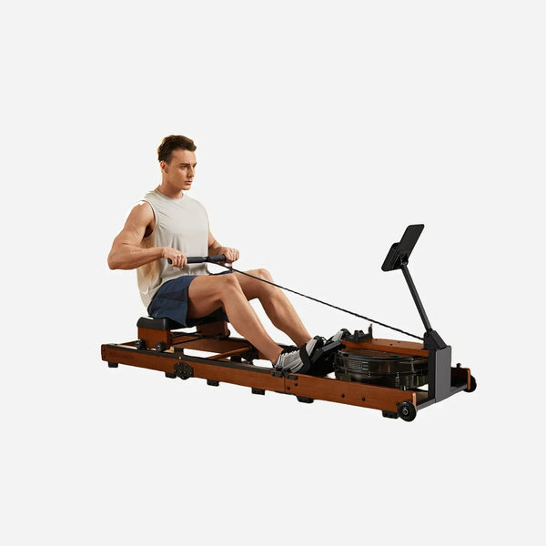 Kingsmith Water Rowing Machine WR3L,With Tri-Fold Patent,Water Resistance. Red Oak Color