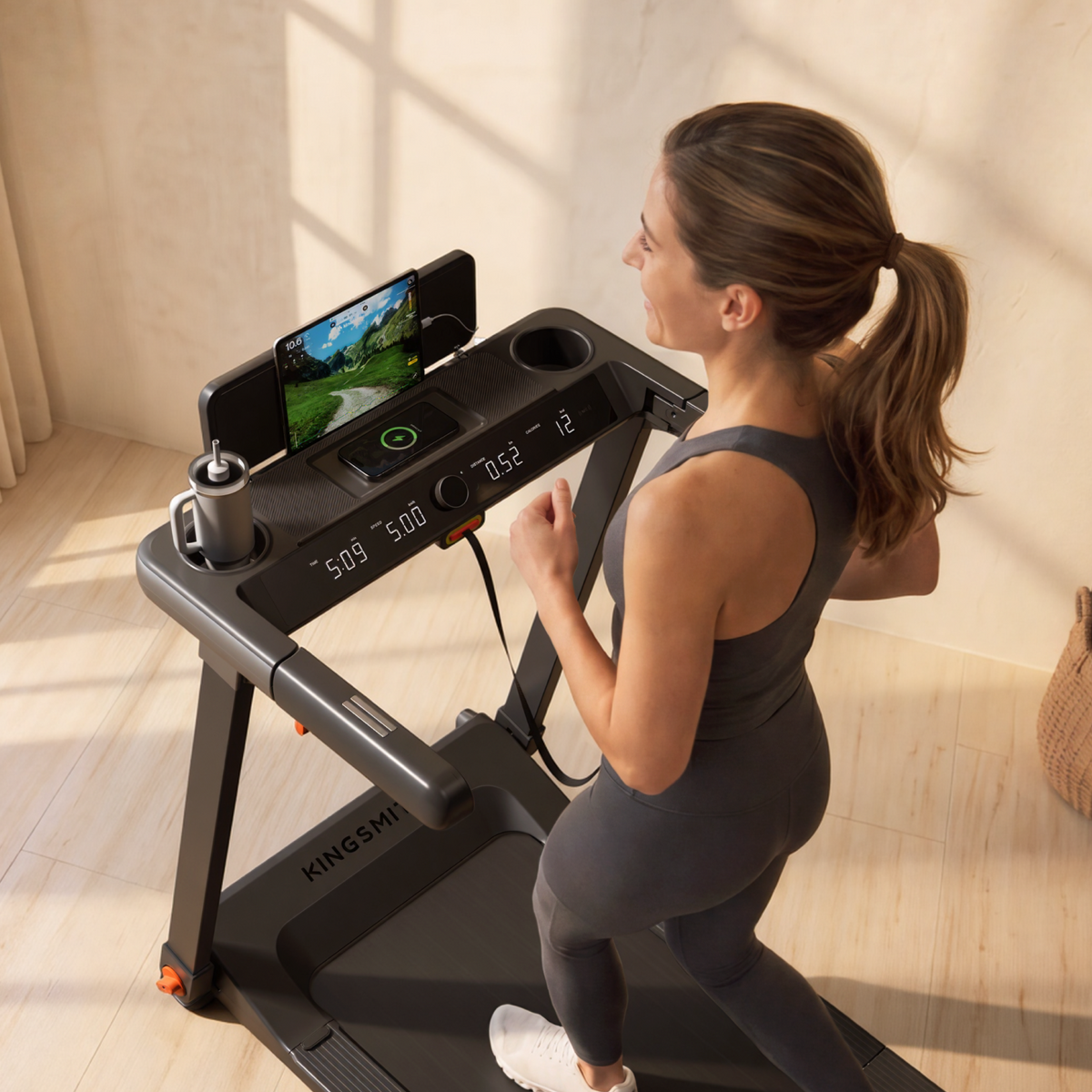 Kingsmith Treadmill G2 Pro with max. speed 14km/h, Heart Rate